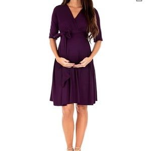 Eggplant Mother Bee Maternity Dress never worn